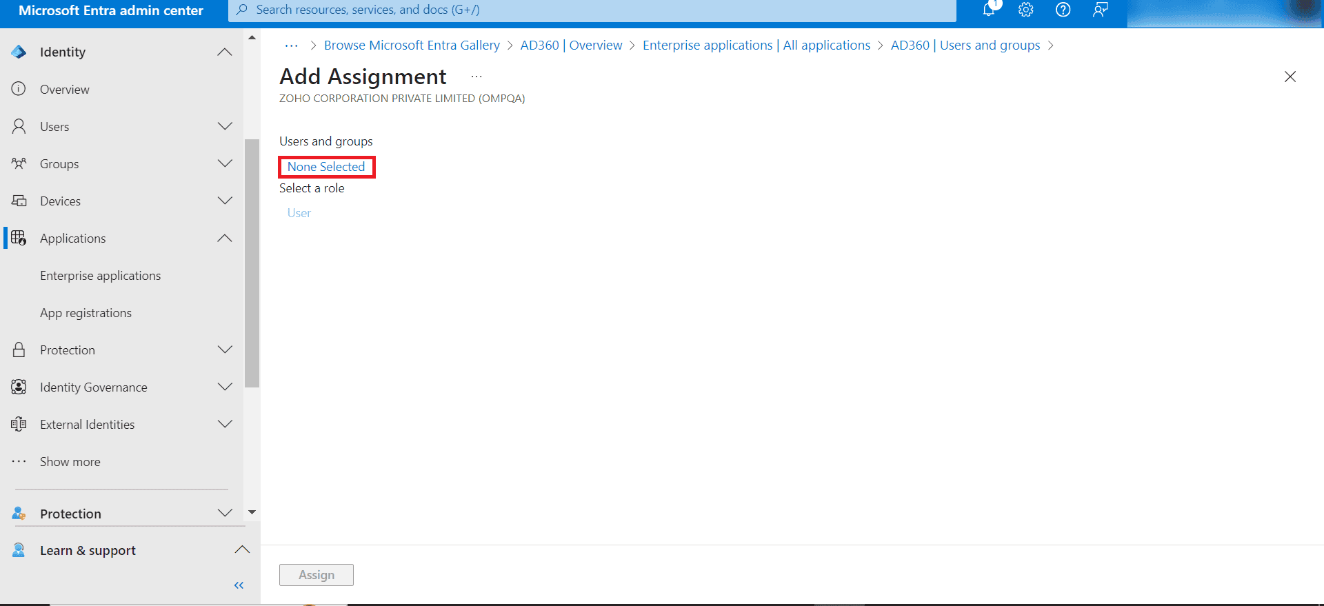 Assigning users and groups Assigning users and groups