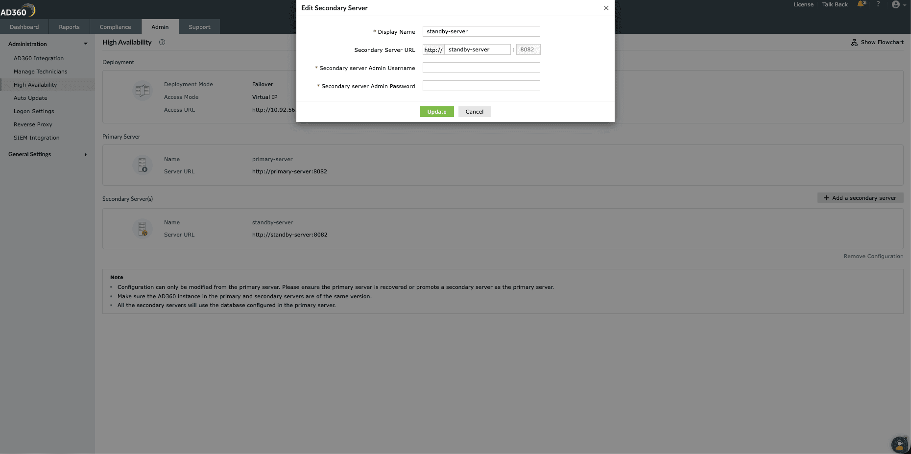 Steps to configure high availability