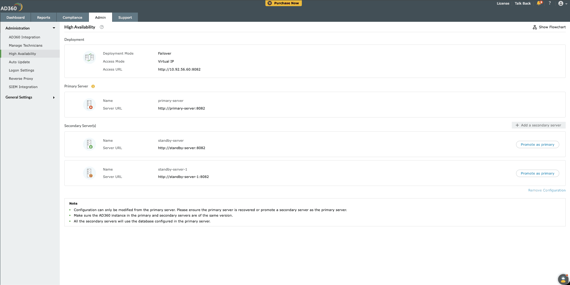 Steps to configure high availability